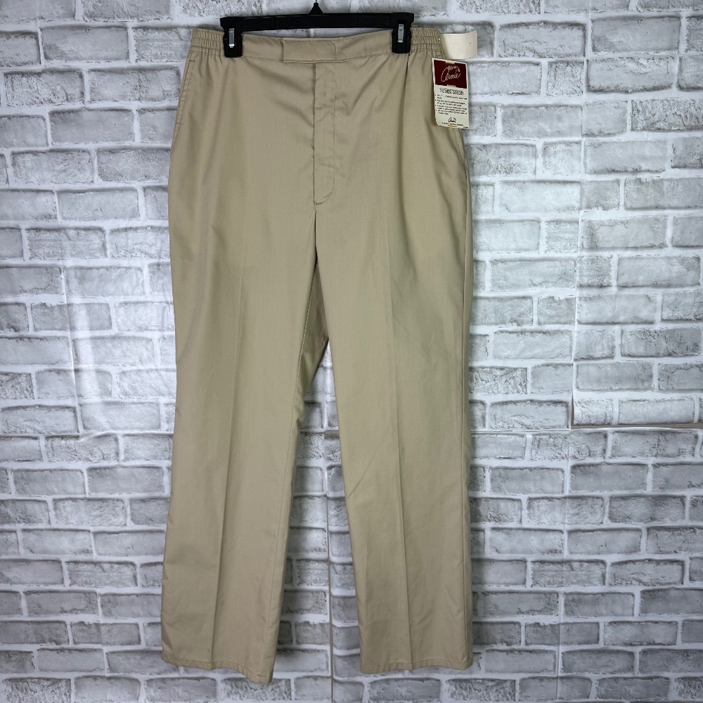 Arnie Palmer The Putter Pants Classic Beige Stretch Waist Lightweight 34 x 32